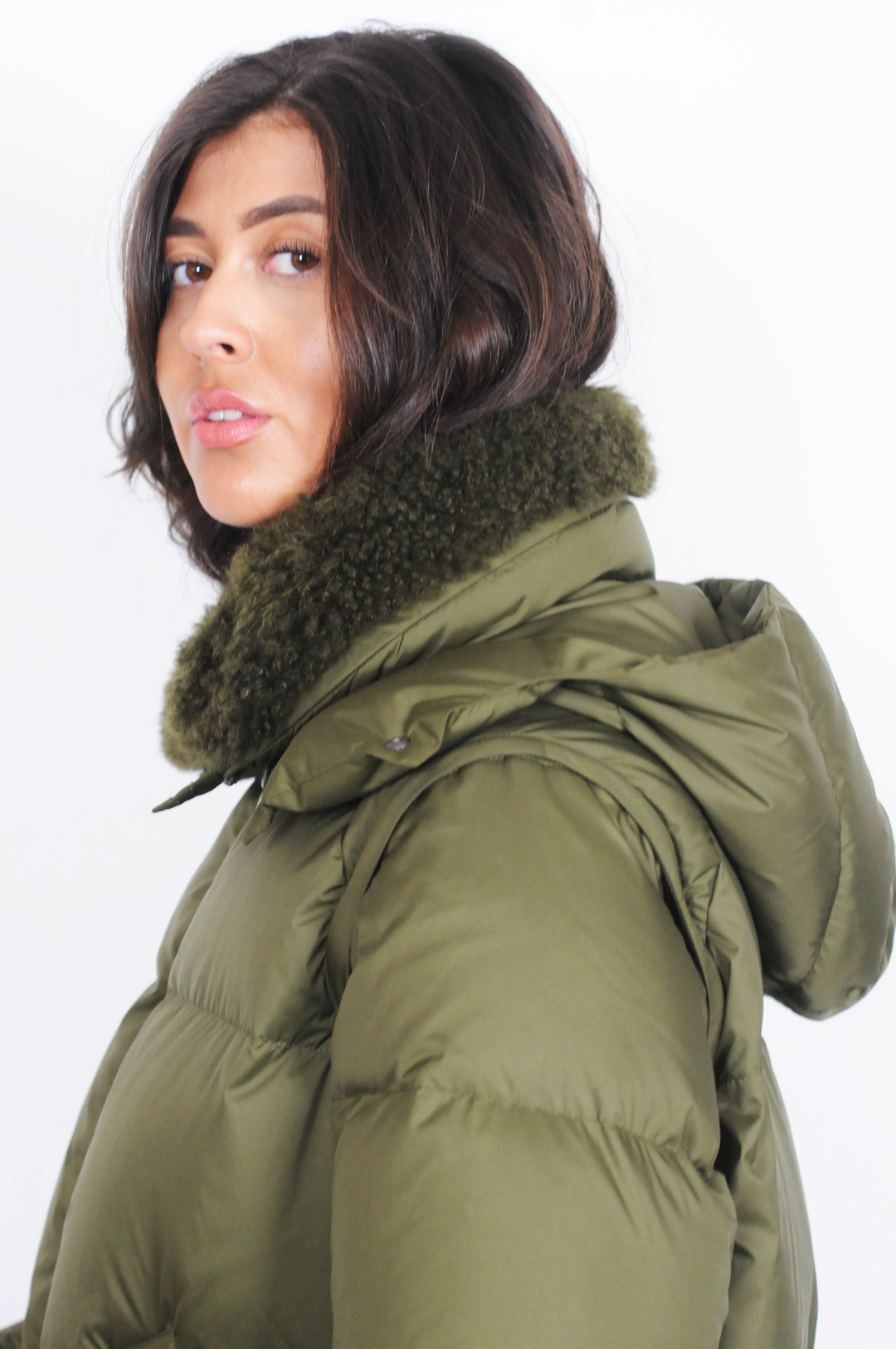 Kannerva, 98 cm. - Untuvatakki/liivi - Naiset - Army Green