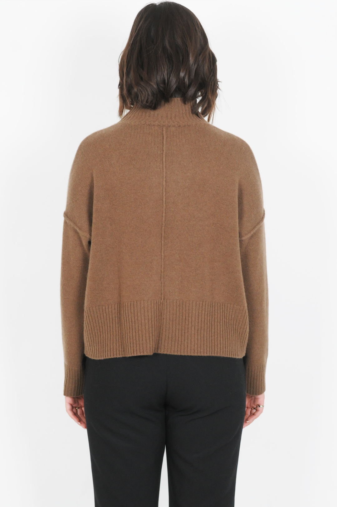 SY-23080 Sweater - 100% Cashmere - Kvinde - Mørkebrun