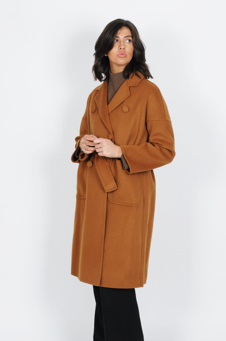 Harlow, 105 cm. - Krave - Uldfrakke - Damer - Cognac