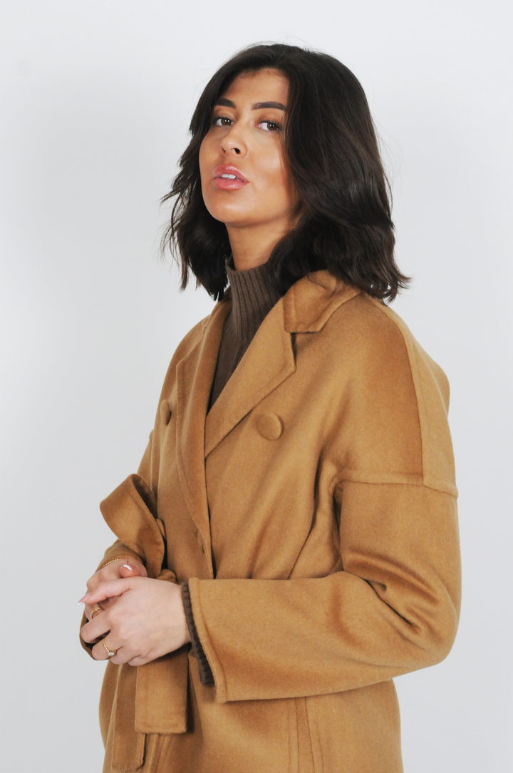 Harlow, 105 cm. - Krave - Uldfrakke - Damer - Cognac
