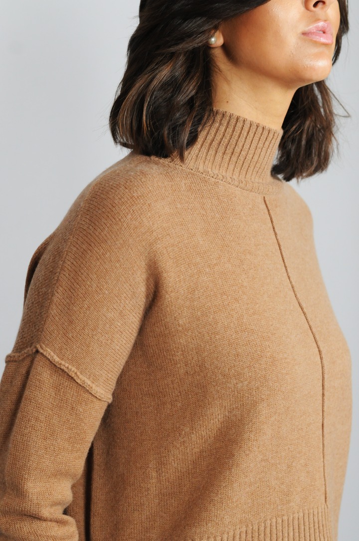 SY-23080 Sweater - 100% uldskjorte - Dame - Valnød