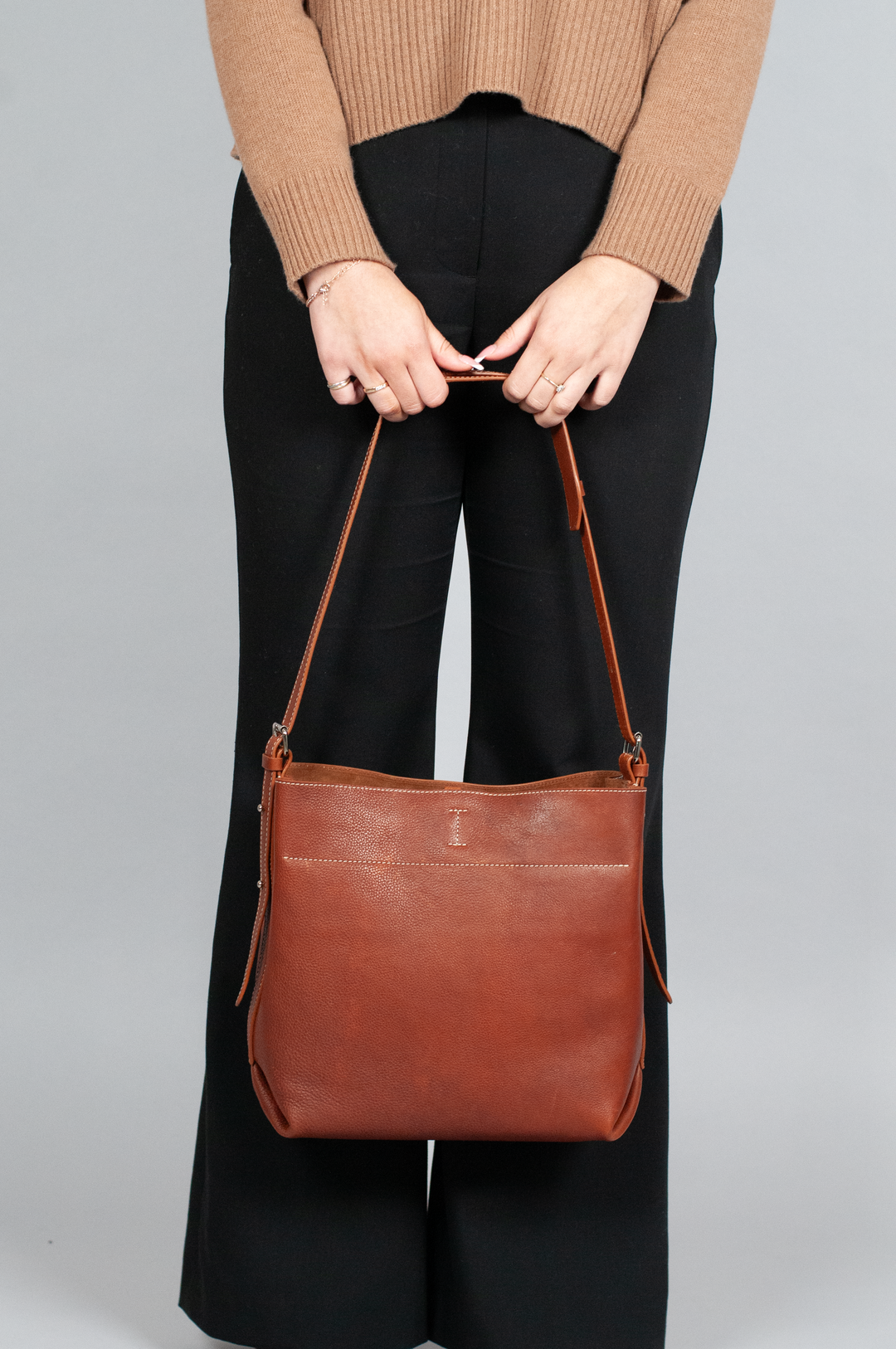 Tote 14846 - Lædertaske Tilbehør - Cognac