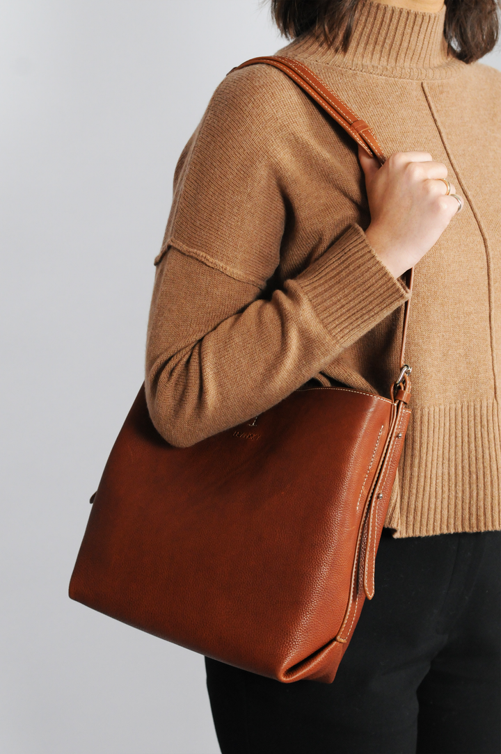 Tote 14846 - Lædertaske Tilbehør - Cognac