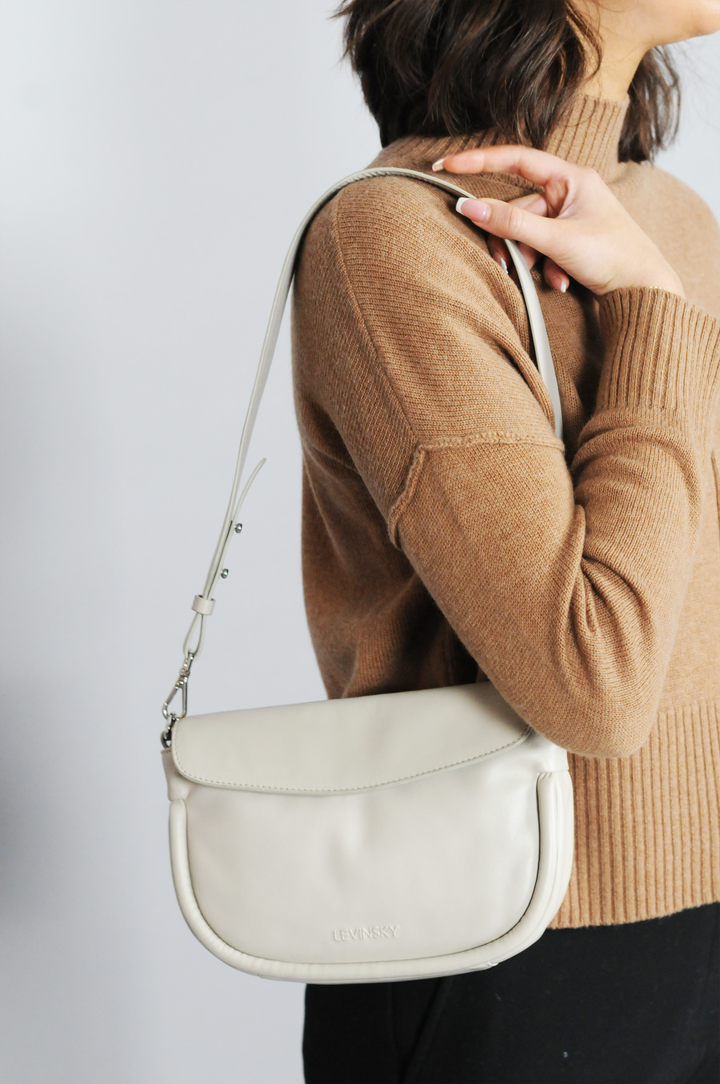 Crossbody 14840 - Lædertaske Tilbehør - Beige