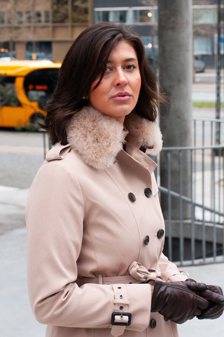 ILoveDaisy Trench Coat, 90 cm. - Tekstil - Kvinder - Kamel