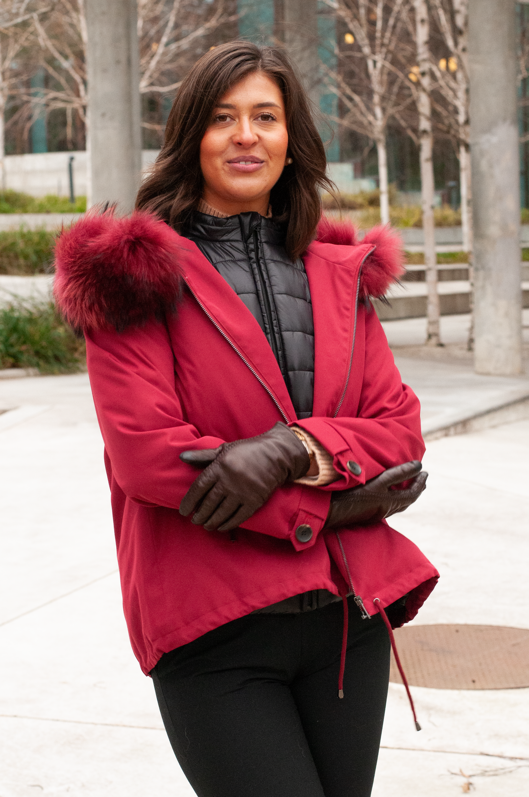 Filla, 69 cm. - Hood Textile - Women Red