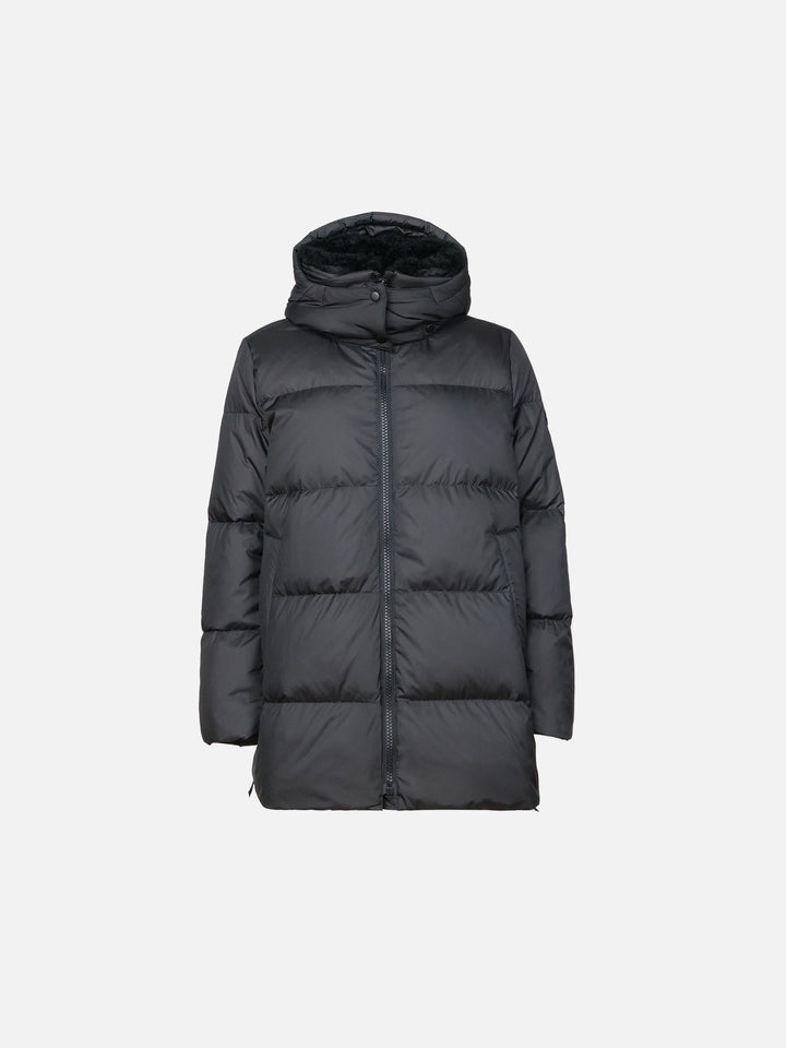 Hester, 75 cm. - Dunjakke med hette - Dame - Svart