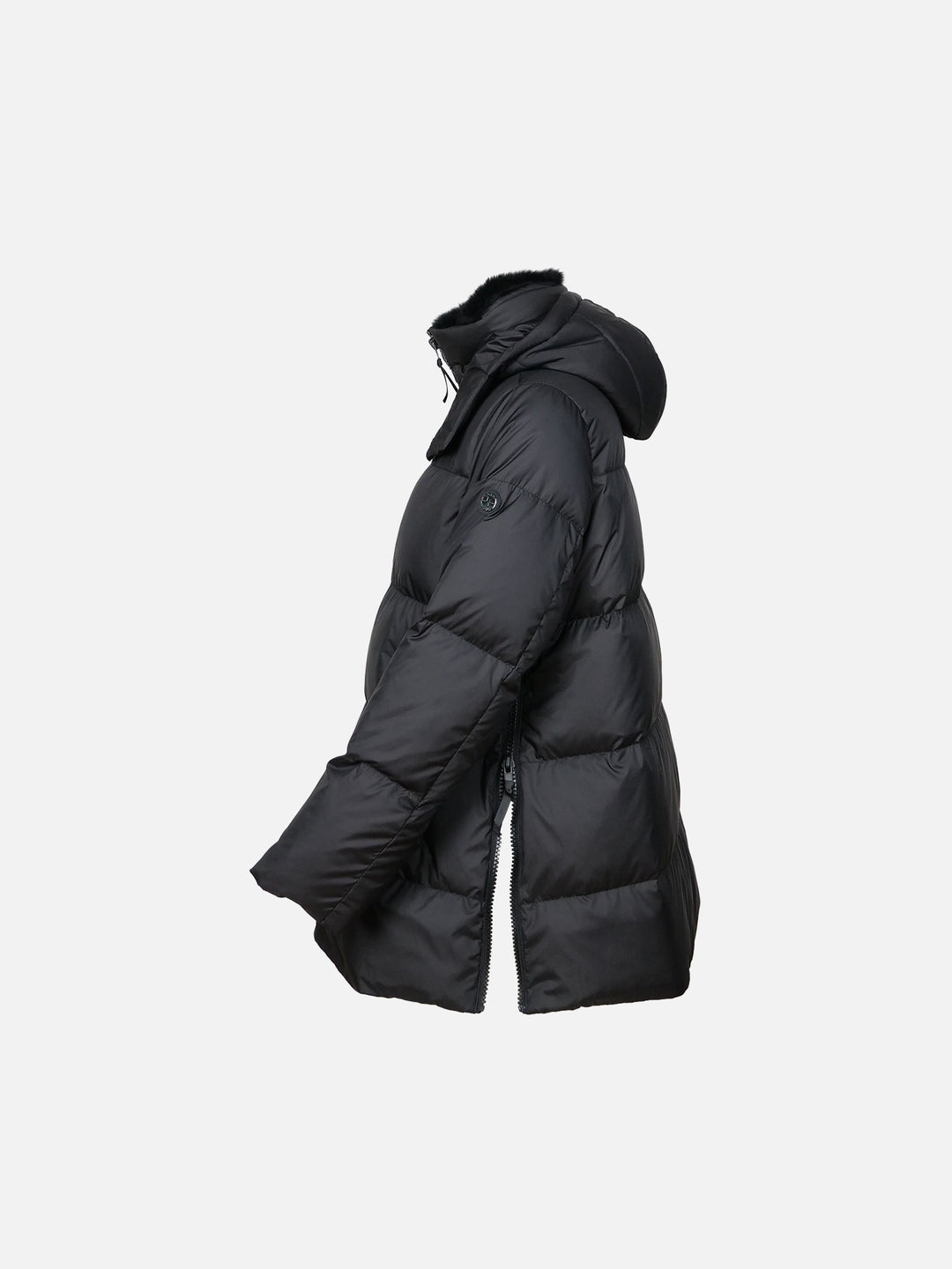 Hester, 75 cm. - Dunjakke med hette - Dame - Svart