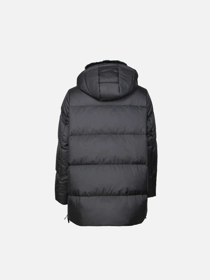 Hester, 75 cm. - Dunjakke med hette - Dame - Svart