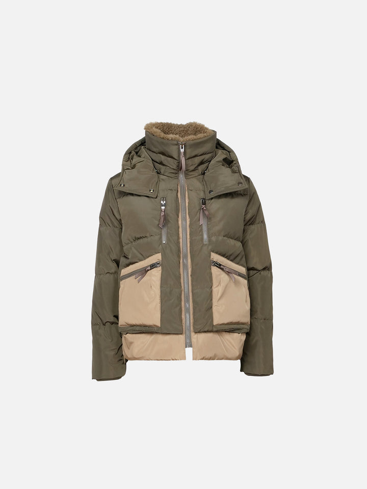 Henriette 61 cm. - Hette - Ekte dunjakke - Dame - Army & Camel