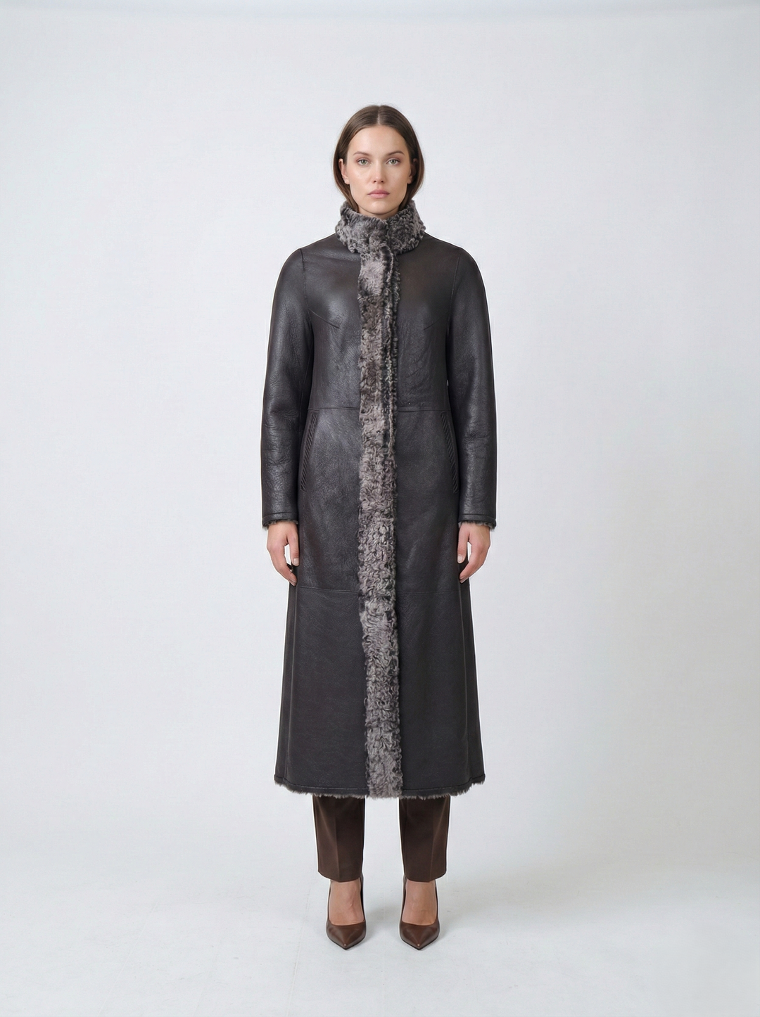 Inocente, 125 cm. - Collar - La Coon Lamb - Mujer - Marrón oscuro