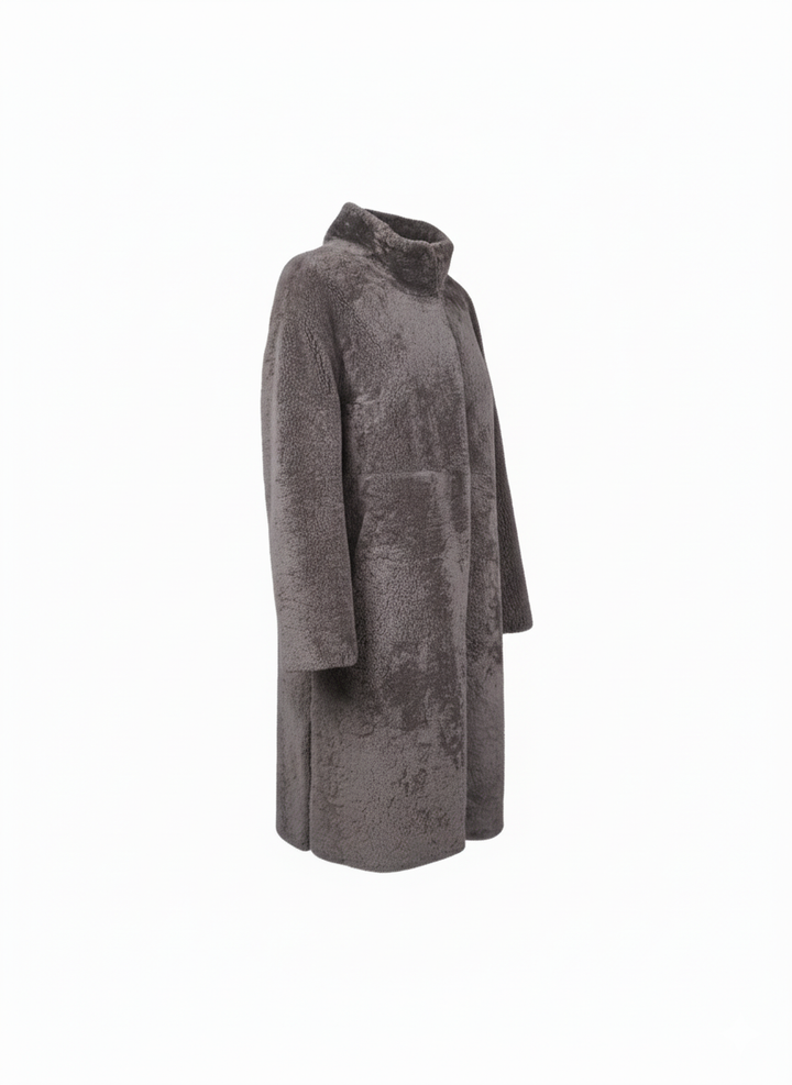 Filuka, 100 cm. - Krage - Krøllete lam - Dame - Taupe