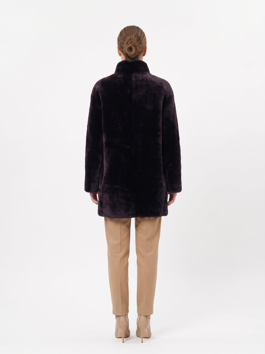 Harfleur, 85cm. - Lamssteil haar - Dames - Donkerbruin