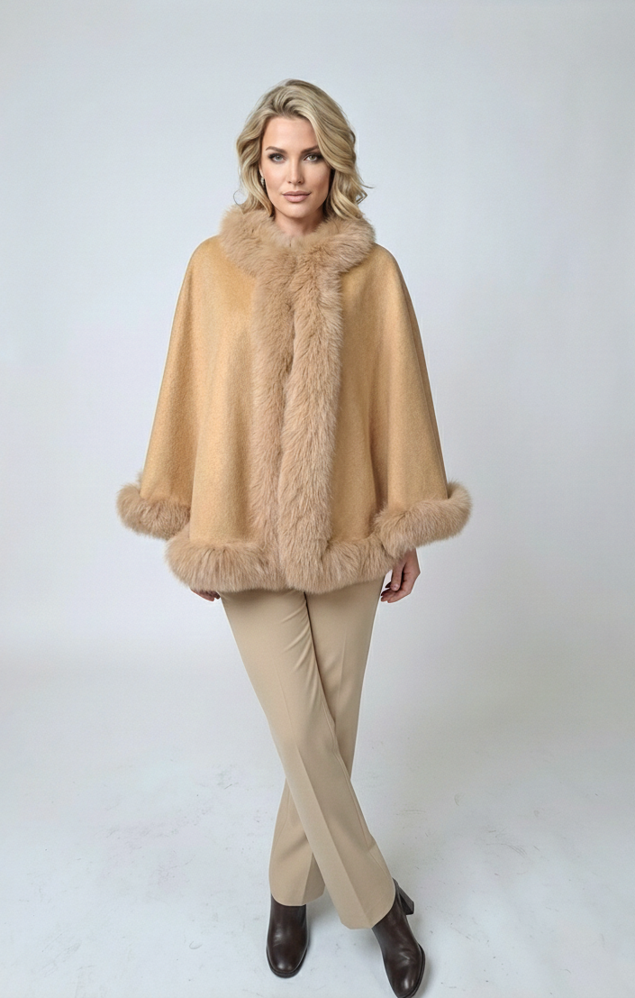 Chadron Cape, 65 cm. - Tyndere Double Face Wool - Nøgen