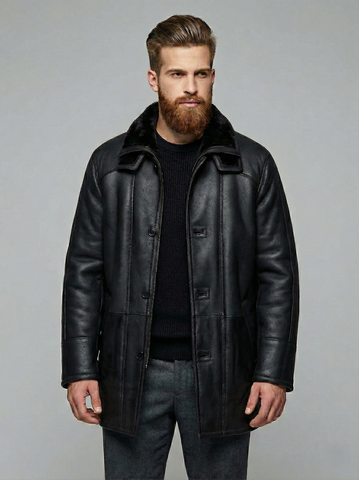 Owen, 85 cm. - Nappa Lamb - Mand - Sort