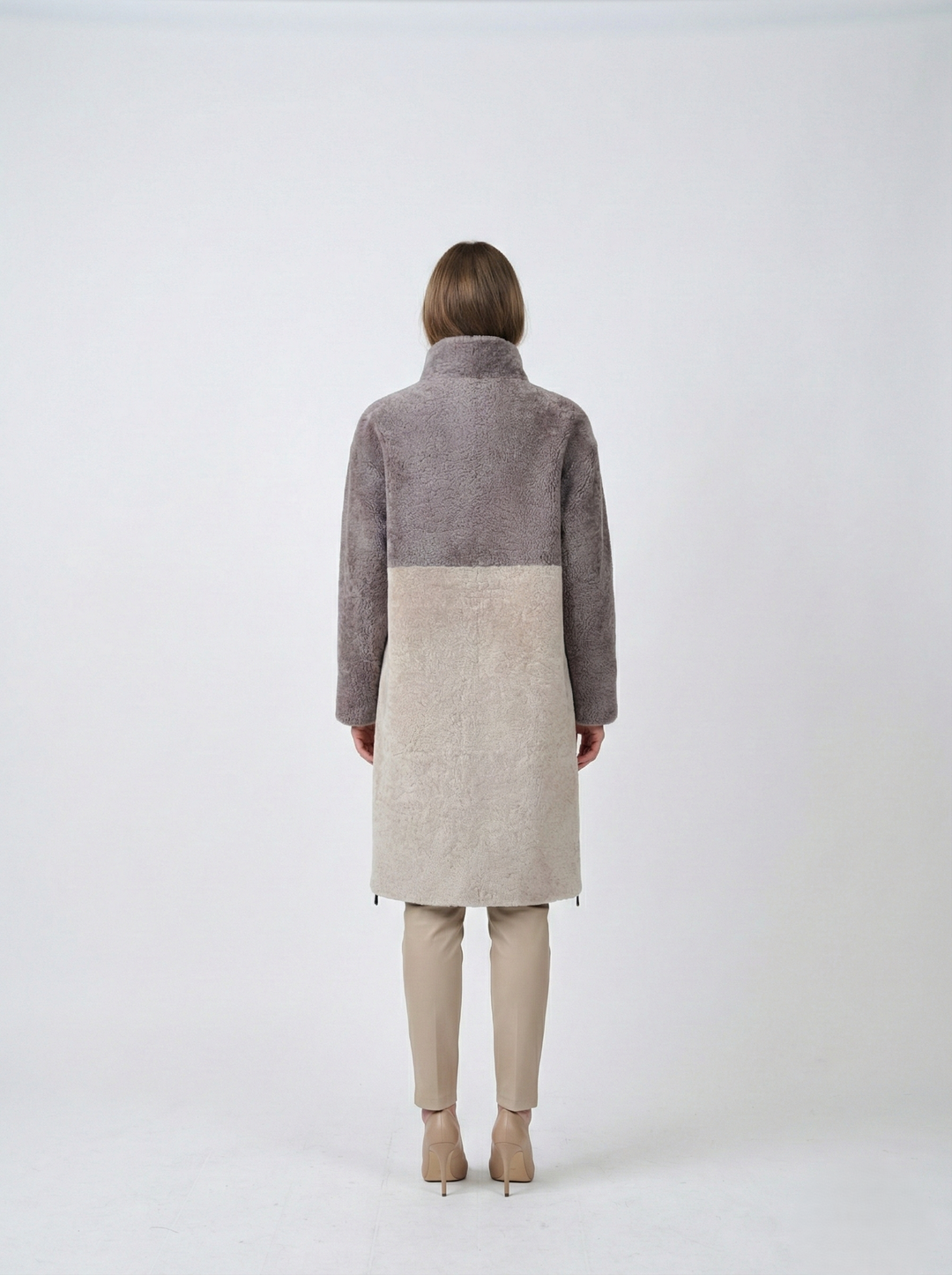 Filuka, 100 cm. - Kaulus - Curly Lamb - Naiset - Latte & Dark Beige