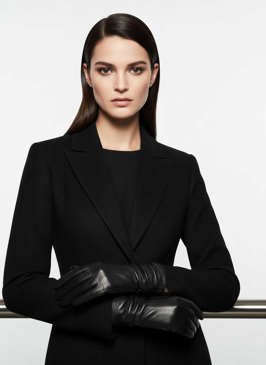 2261 Hanske - Lamb Slink Leather -Tilbehør - Sort