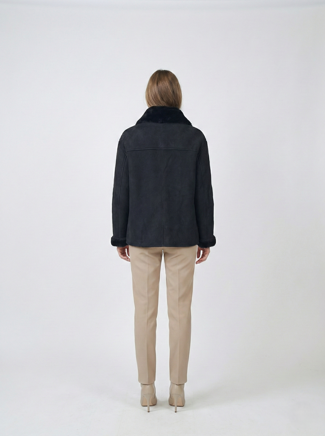 Olivia, 62 cm. - Ruskindslam - Damer - Sort