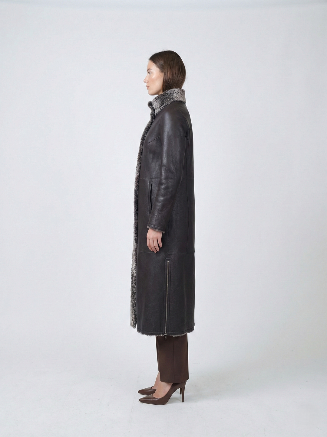 Inocente, 125 cm. - Collar - La Coon Lamb - Mujer - Marrón oscuro