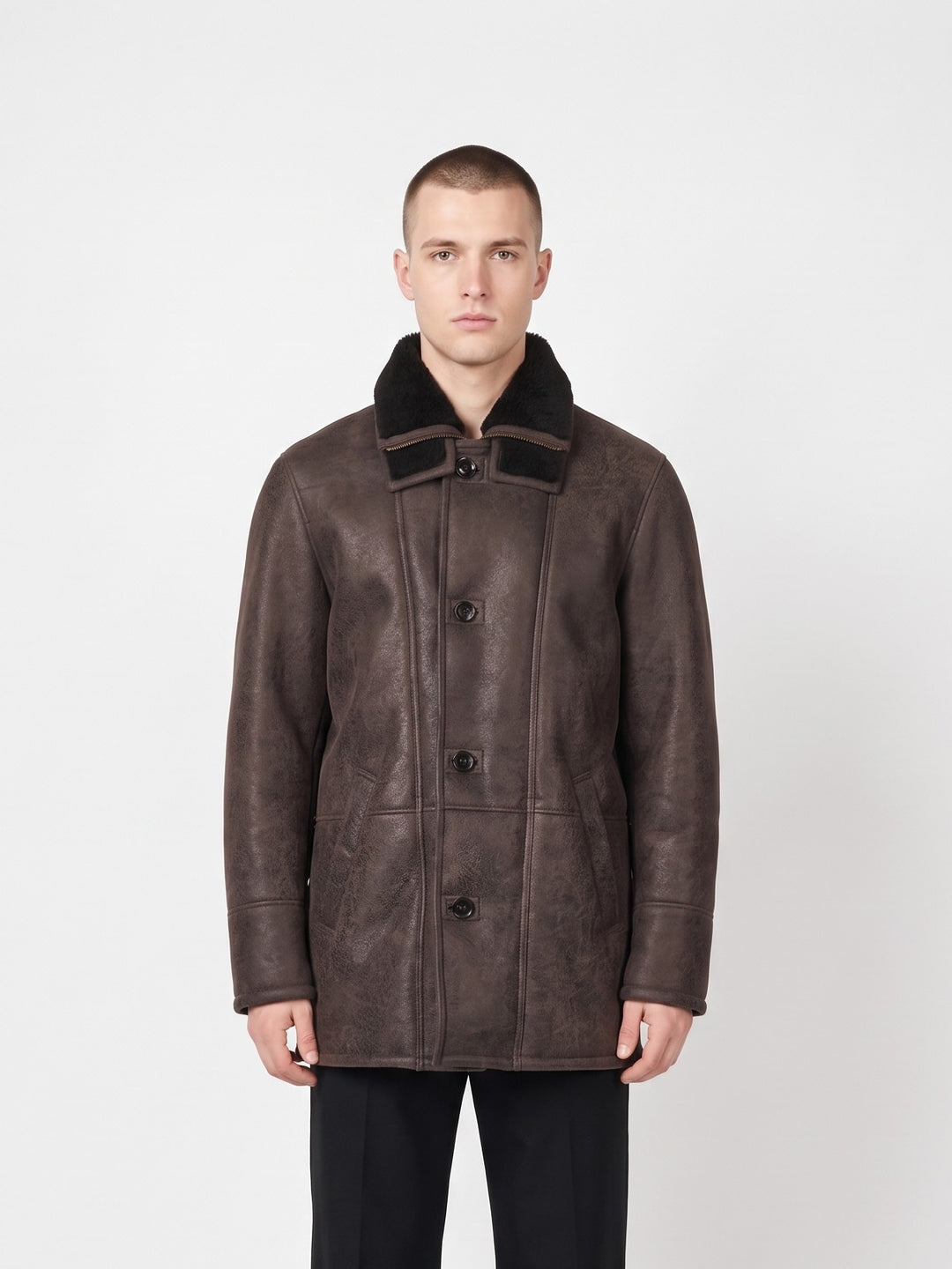 Owen, 85 cm. Nappa Lamb Crack - Man Brown