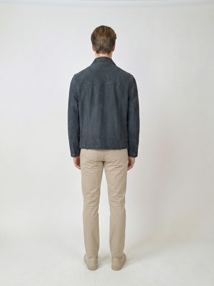 Gunder, 70 cm. - Krave - Gede ruskindslæder - Mand - Midnatsblå