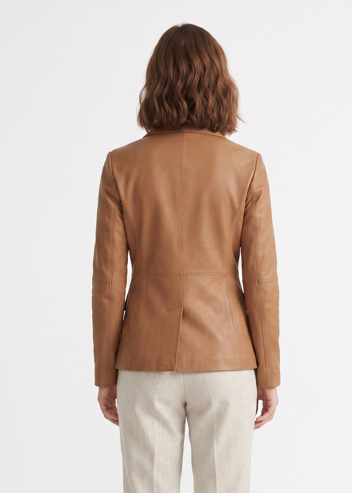 Nina, 64 cm. - Lams Dior-leer - Dames - Karamel