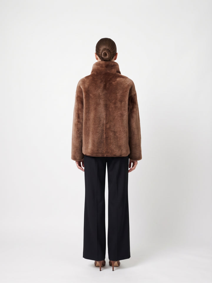 Jumana, 60 cm. - Collar - Ante Cordero - Mujer - Tabaco