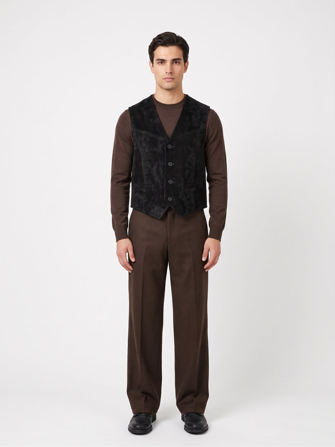 Nieuw Vest 906 - Lamsnubuckleer - Heren - Zwart