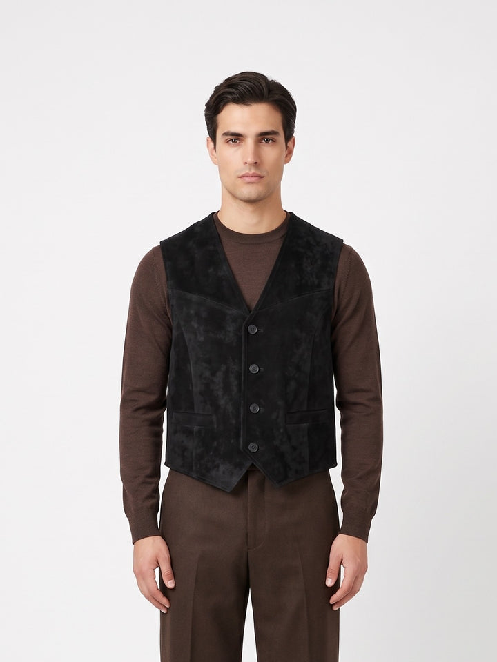 Nieuw Vest 906 - Lamsnubuckleer - Heren - Zwart
