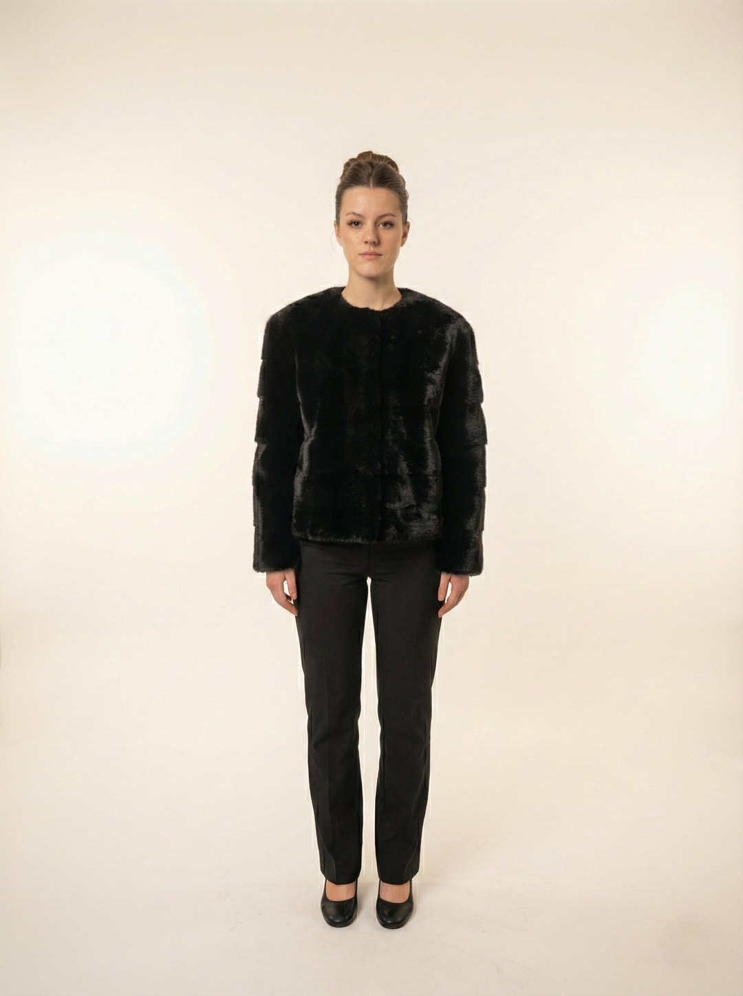 Asta, 60 cm. - Giacca di visone - Donna - Nera