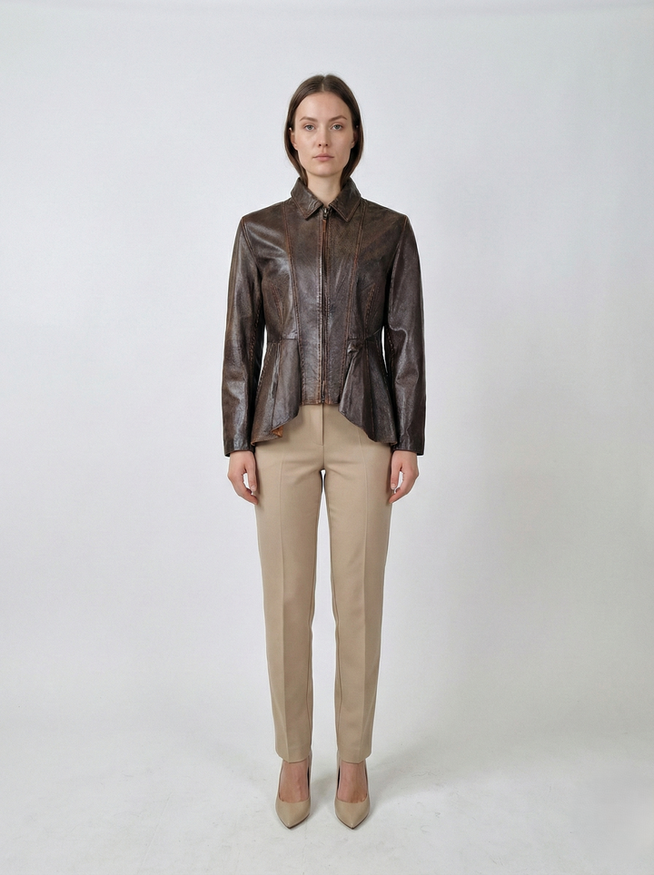 Camilla, 65 cm. - Lammelæder - Dame - Royal Brown