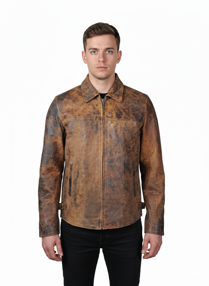 James Dean, 65 cm. - Halsband - Leder - Herren - Braun