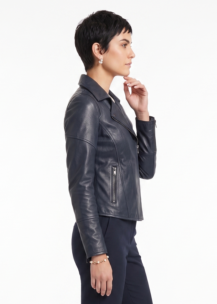 Amina – Lamm-Dace-Leder – Damen – Schwarz