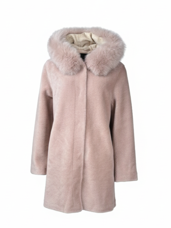 Gamal-A, 100 cm. - Hætte - Air Wool - Damer - Dust Rose