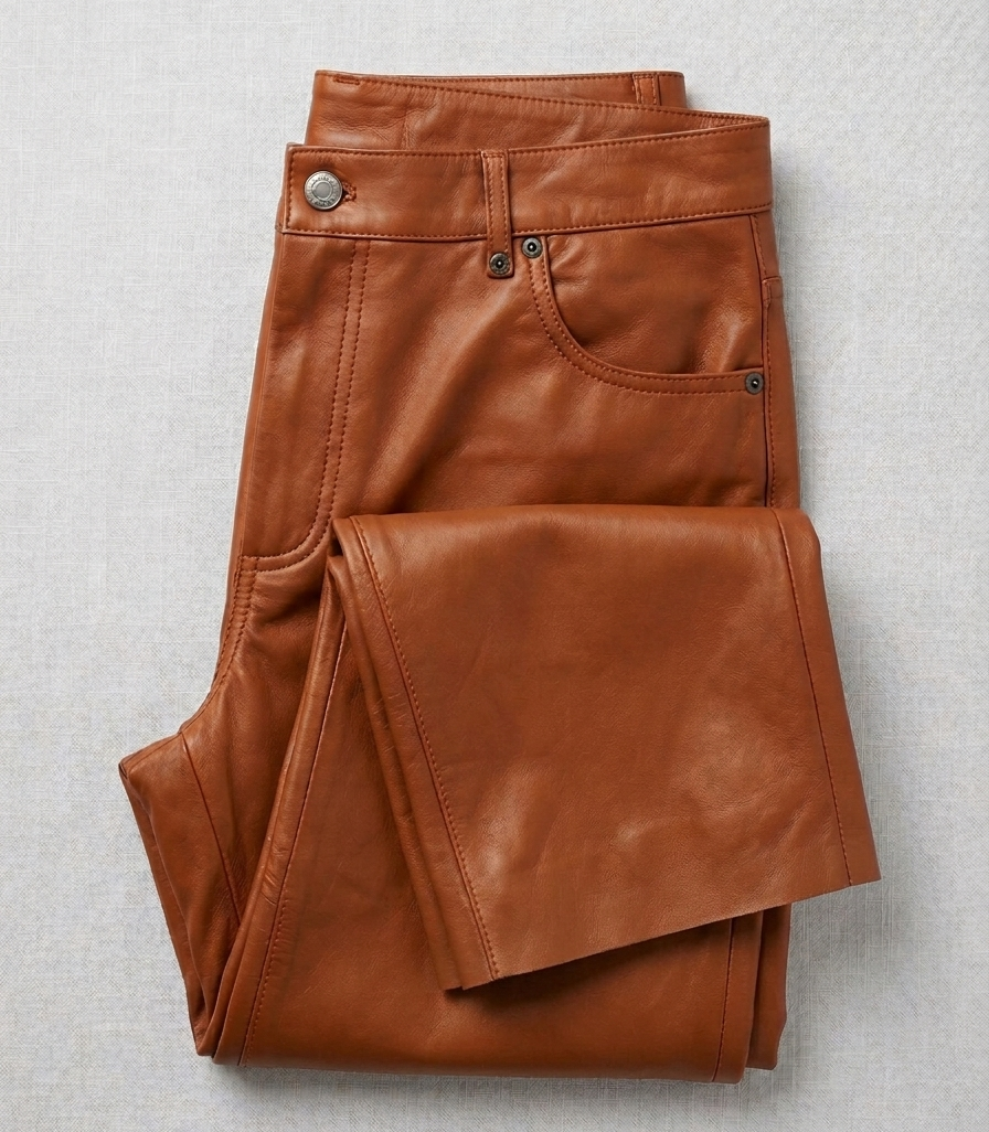 Pantalon Jill - Cuir Nappa d'agneau vernis -