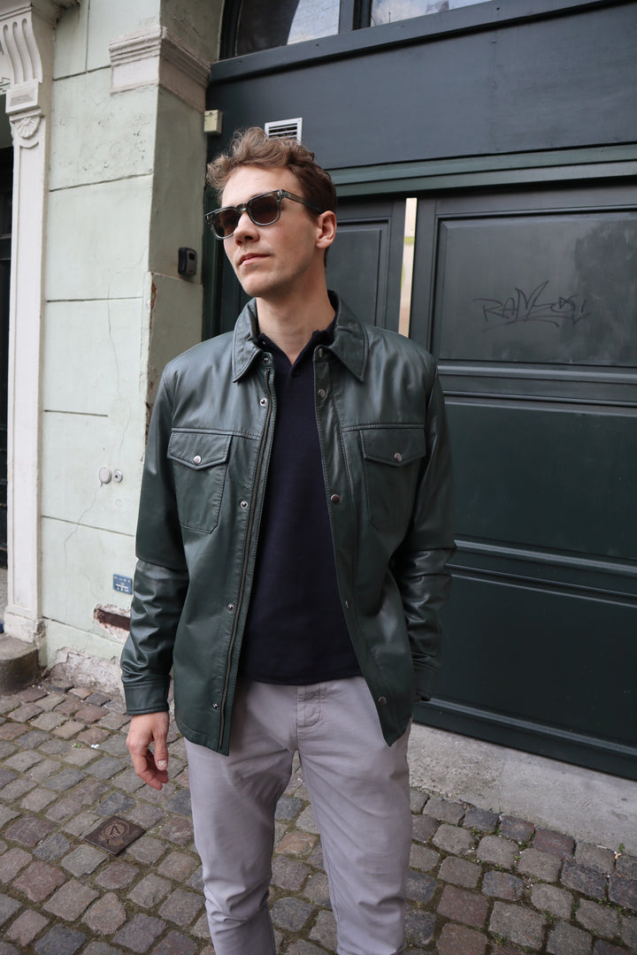 Hannibal, 68 cm. - Lamb Boss Læder - Mand - Hunter Green
