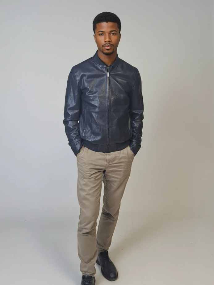 Benn - Lamb Thick Dace Leather -Man - Navy