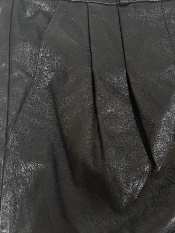 Marina Shorts - Lamb Thick Dace Läder -Dam - Svart