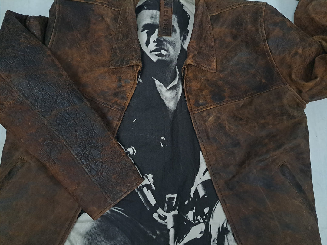 James Dean, 65 cm. - Halsband - Leder - Herren - Braun