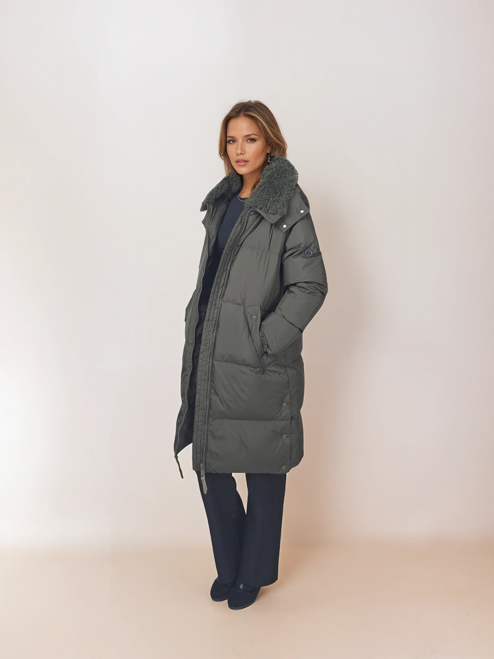 Kannerva, 98 cm. - Untuvatakki/liivi - Naiset - Army Green