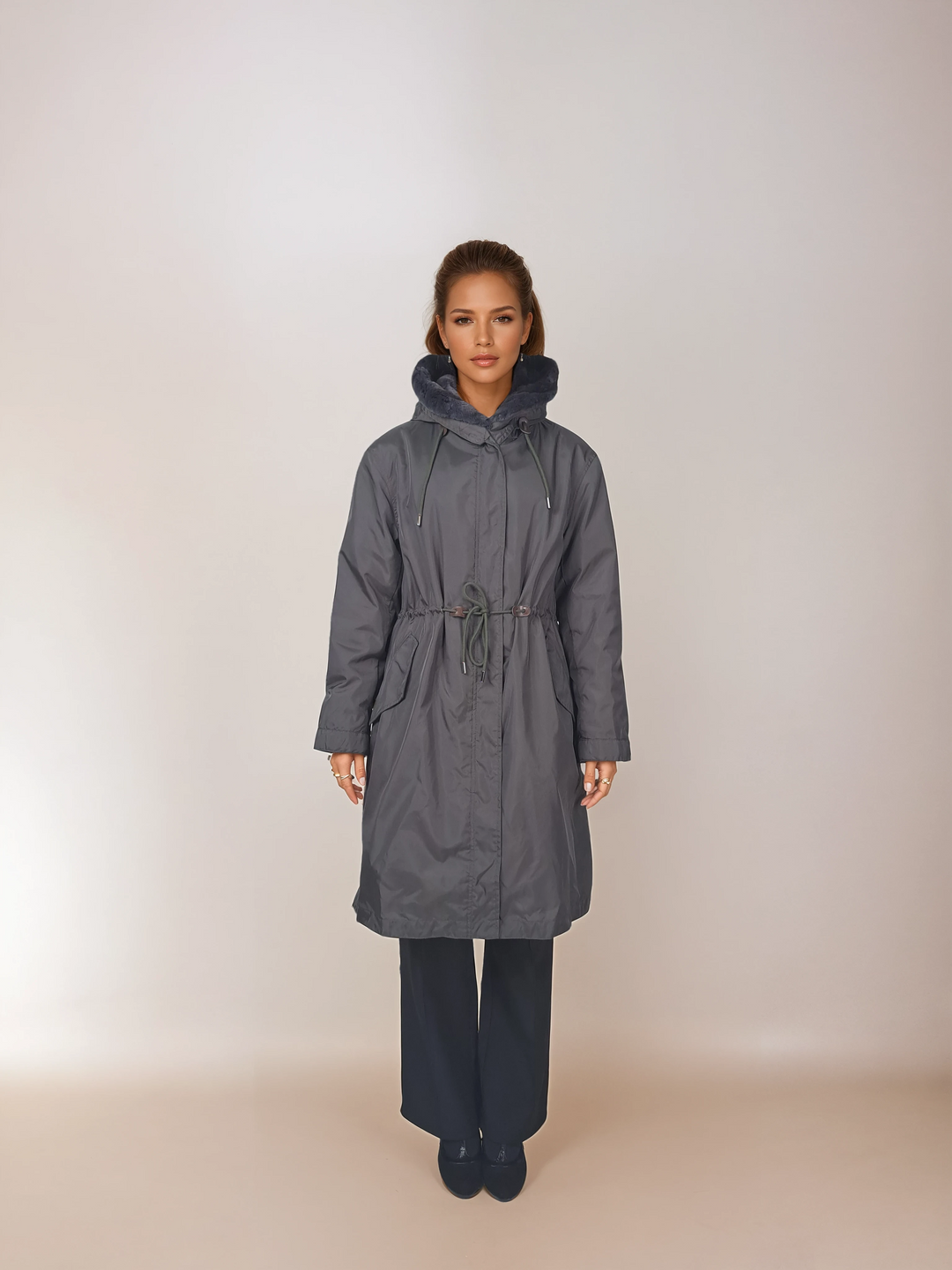 Calgary, 95 cm. - Kapuze - Textil - Damen - Armee