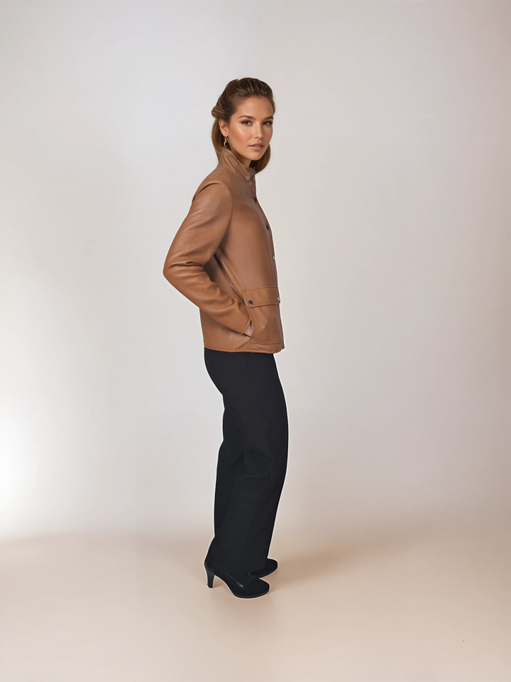 Ilina, 61 cm. - Lams Dior-leer - Dames - Karamel