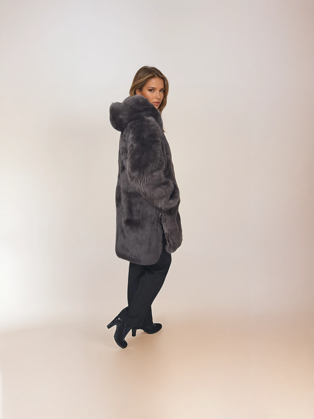 Iphigenie, 85 cm. - Hetta - Toscana Lamb - Konur - Taupe