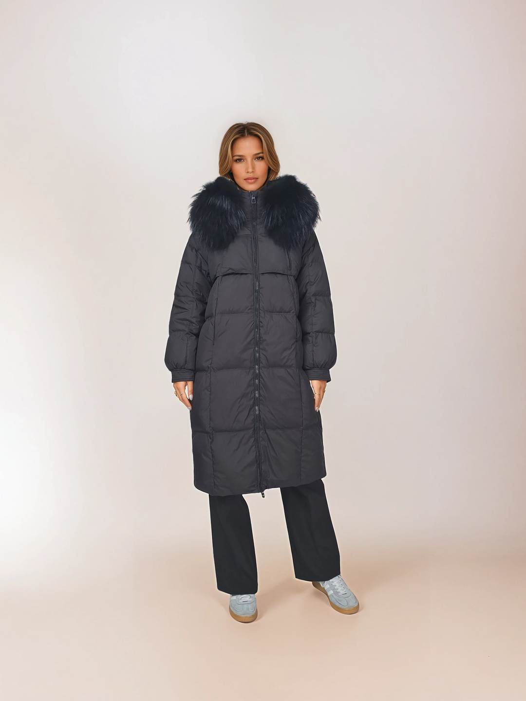 Izon, 105 cm. - Down - Kvinder - Sort