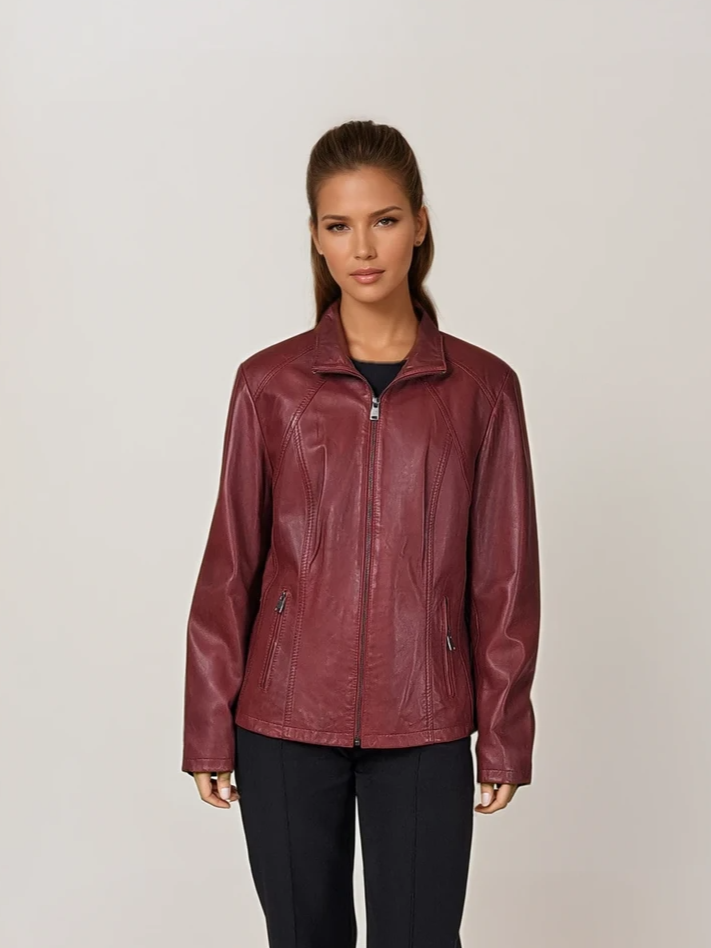 P 14-02 - Comfort - Lamb Malli Leer - Dames - Rood