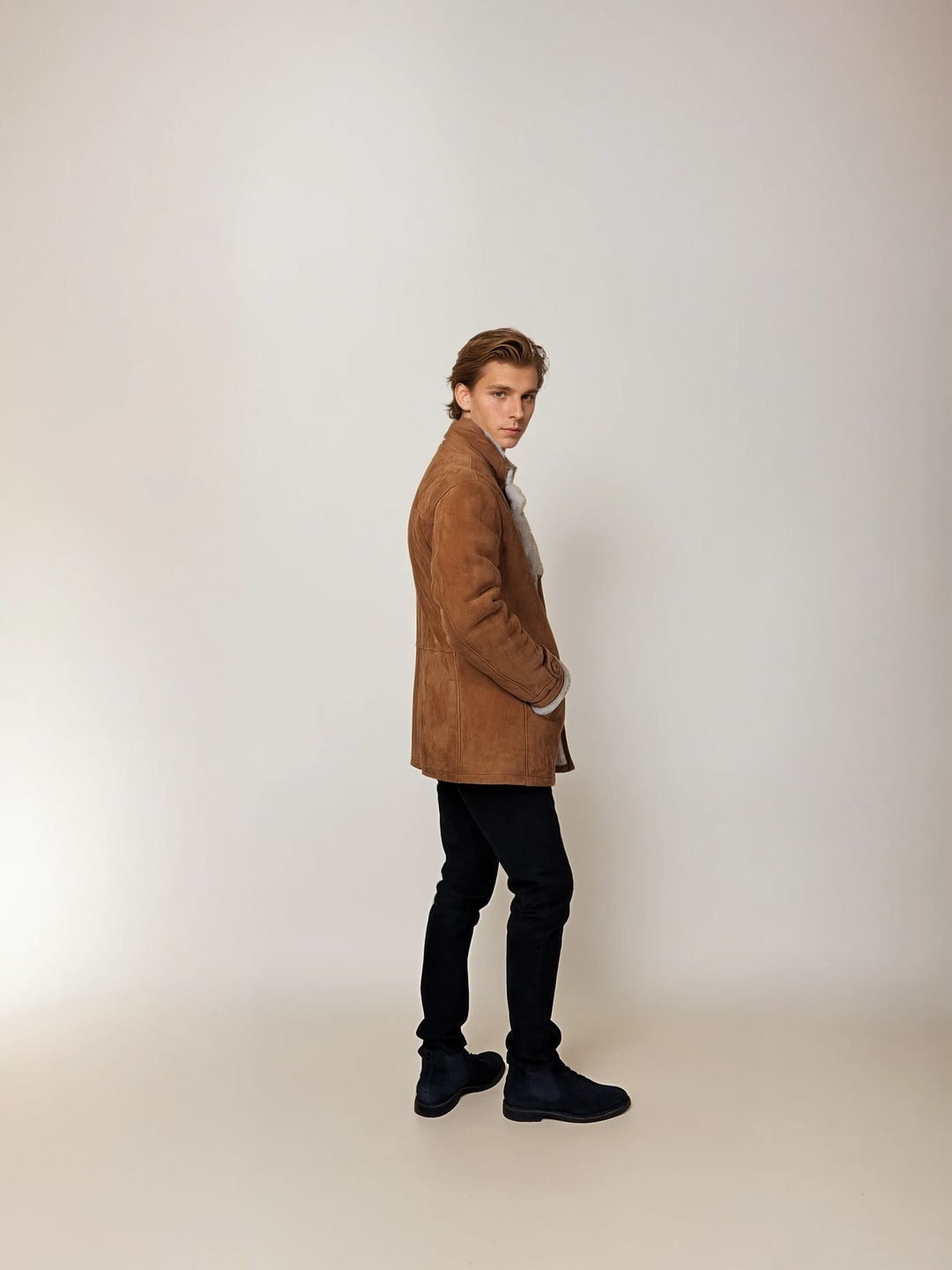 Isidore, 80 cm. - Krave - Ruskindslam - Mand - Cognac