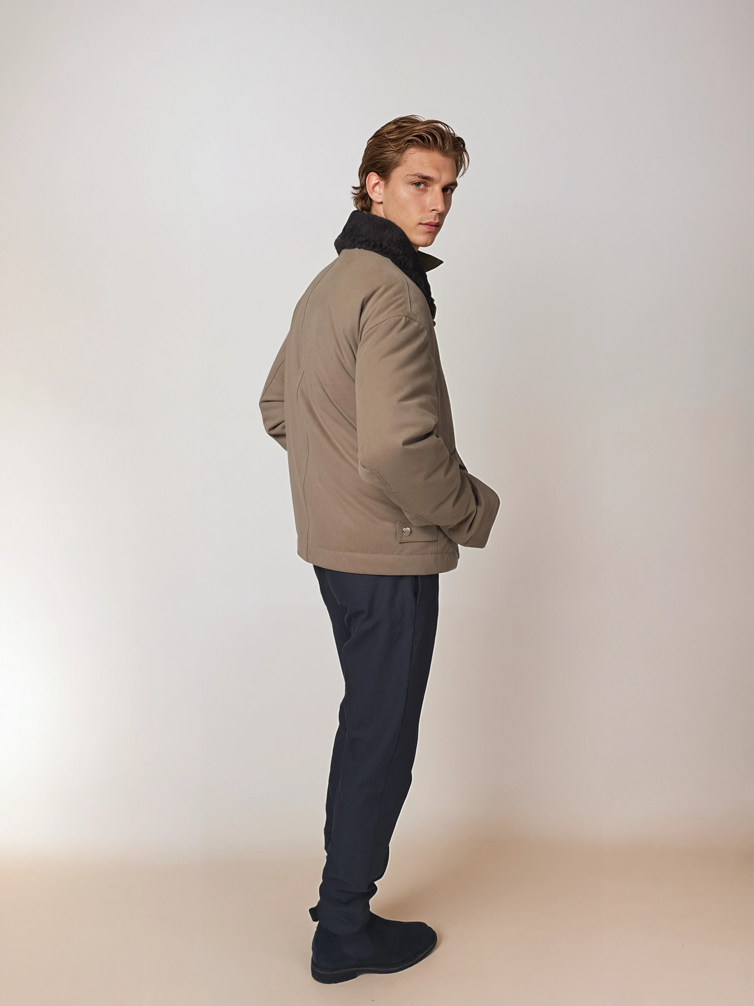 Janko, 70 cm. - Kraag - Textiel - Heren - Eik