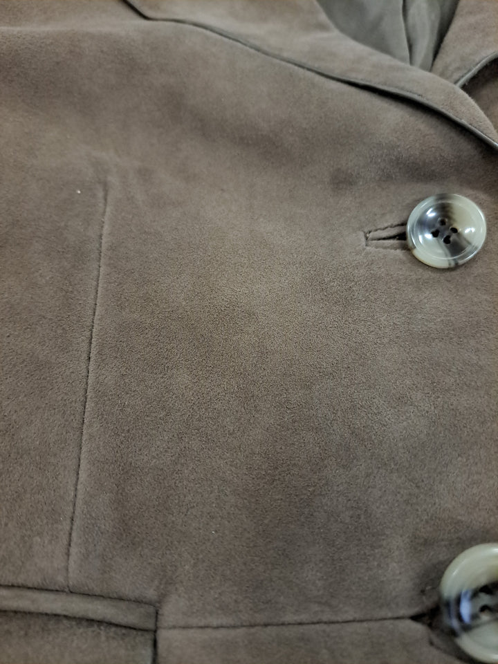 Ingria Blazer, 50 cm. - Gede ruskindslæder - Damer - Mørkegrøn