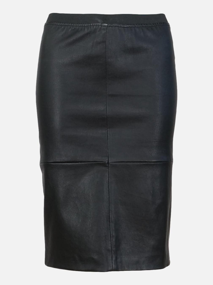 Mila Rok - Lamsstretch Leer - Dames - Zwart