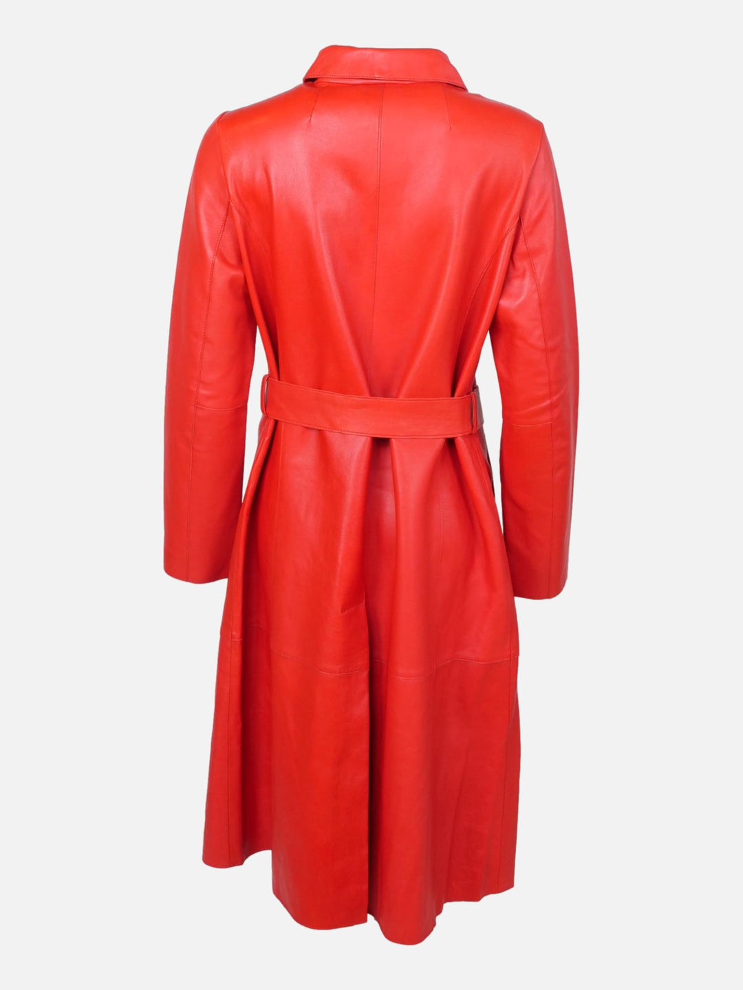 Alvison, 109 cm. - Lamb Dior Bonded Læder-Damer - Brandrød